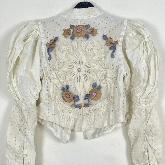 Free People Romantic Revival Lightweight Fitted Jacket XS Ivory BNWT £448. - Picture 7 of 9